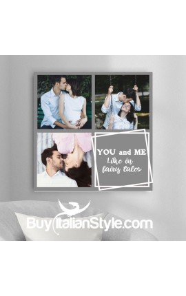 Foto-quadro "Io e te come nelle favole" con 3 foto