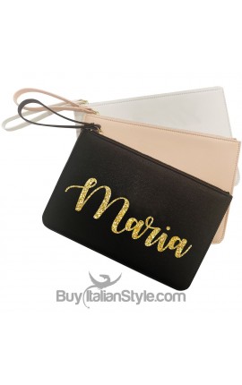 Pochette in ecopelle MAESTRA da personalizzare con nome