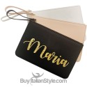 Pochette in ecopelle MAESTRA da personalizzare con nome