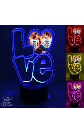 LED heart lamp "with customizable photo"