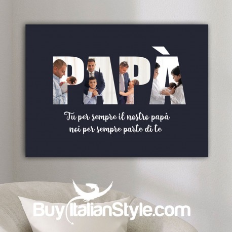 Foto-quadro PAPA' da personalizzare con foto