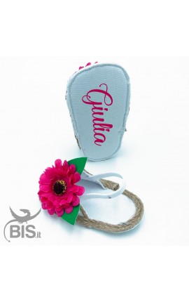 Newborn flat shoes, to customize with name