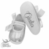 Ballerine neonata argentate da personalizzare con nome