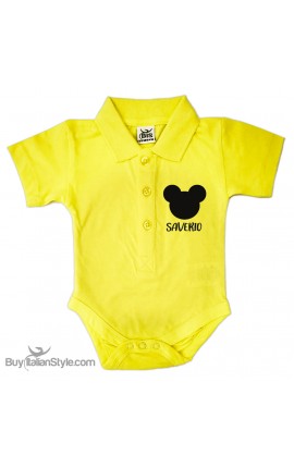 Personalized Polo Shirt Bodysuit "Anchor & Name"