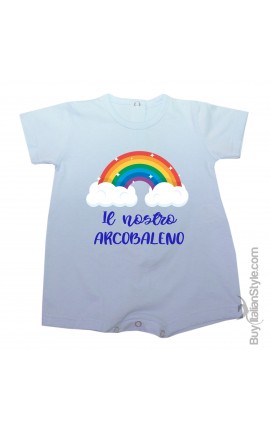 Pagliaccetto bimba/o estivo "arcobaleno" da personalizzare