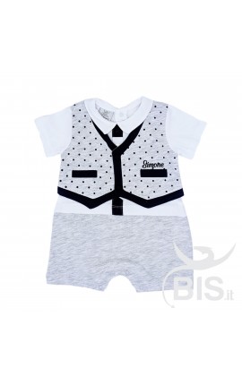 Baby Boy Romper Overalls ''Daddy and I Agree, Mommy's the Boss''