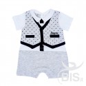 Pagliaccetto con finto gilet con nome
