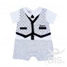 Baby Boy Romper Overalls ''Daddy and I Agree, Mommy's the Boss''