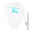 Baby Neck Bodysuit with print "I'm Granny's boy/girl"