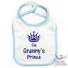 Baby Bib with print "I'm Granny's Prince"