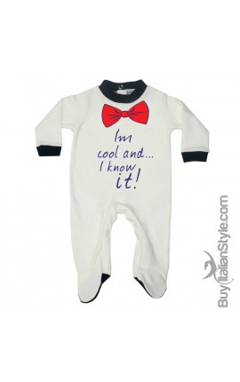 Winter/ summer newborn all in one "I'm cool and I know it"