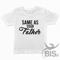 T-shirt bimbo manica corta UGUALE A MIO PADRE