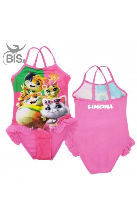 Costume intero bimba "44 gatti" da personalizzare con nome