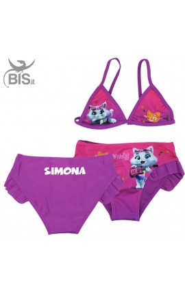 Bikini "44 gatti" da personalizzare con nome