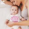 Body neonato/a "La felicità ha un nuovo nome" da personalizzare