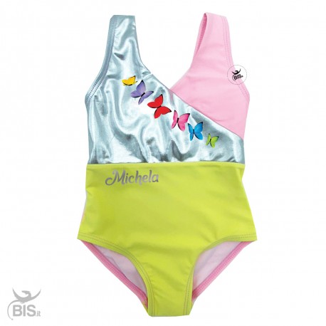 Costume bimba con farfalle da personalizzare con nome