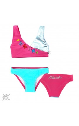 Bikini bimba con farfalle da personalizzare con nome