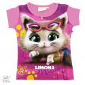 T-shirt bimba "44 gatti" con nome