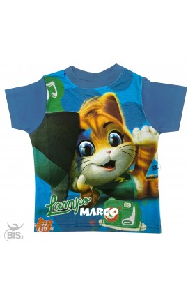 T-shirt bimbo "44 gatti" con nome