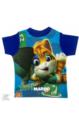 T-shirt bimbo "44 gatti" con nome