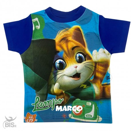 T-shirt bimbo "44 gatti" con nome