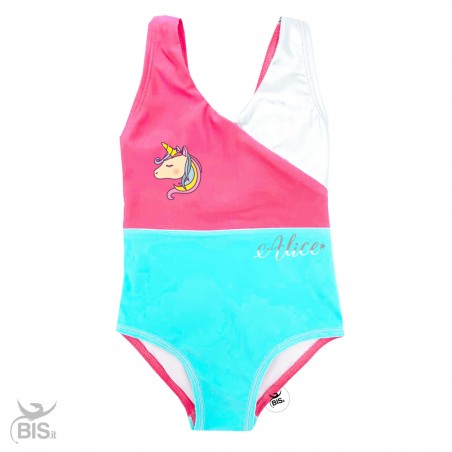 Costume intero bimba con UNICORNO da personalizzare con nome