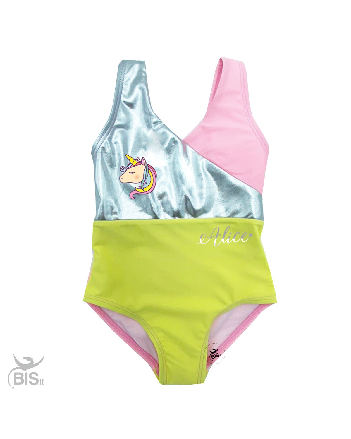 Costume intero bimba con UNICORNO da personalizzare con nome