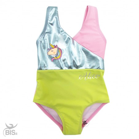Costume intero bimba con UNICORNO da personalizzare con nome