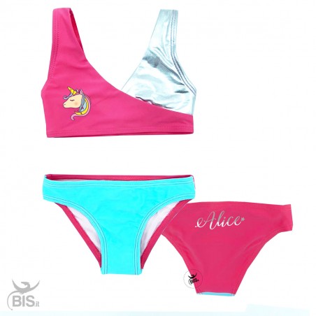 Bikini bimba con Unicorno da personalizzare con nome