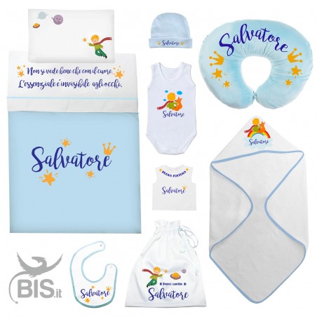 Corredo neonato "Piccolo Principe" personalizzato con nome