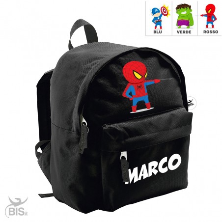 Zaino trandy "super eroe" con nome