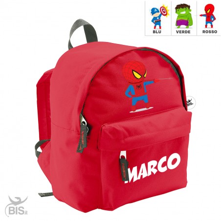 Zaino trandy "super eroe" con nome