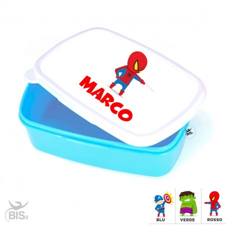 Porta pranzo e merenda stampa "Super eroe"