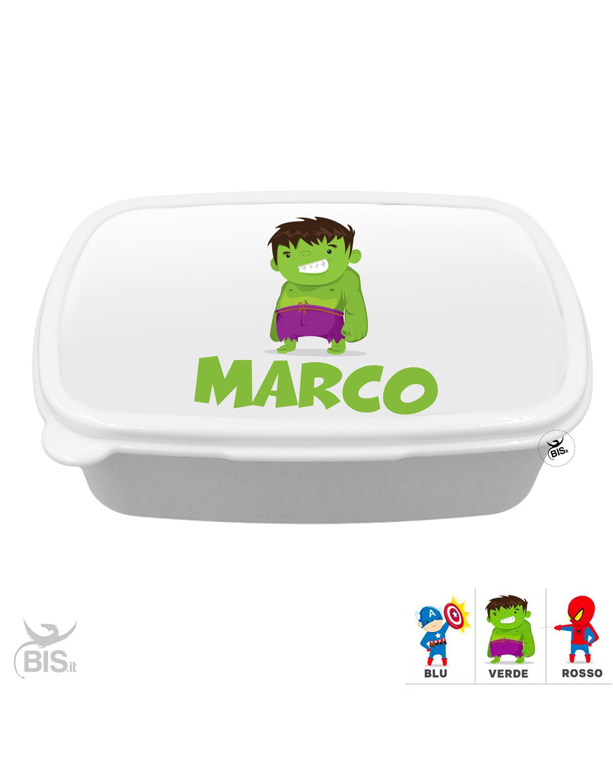 Porta pranzo e merenda stampa "Super eroe"