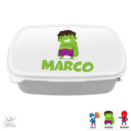 Porta pranzo e merenda stampa "Super eroe"