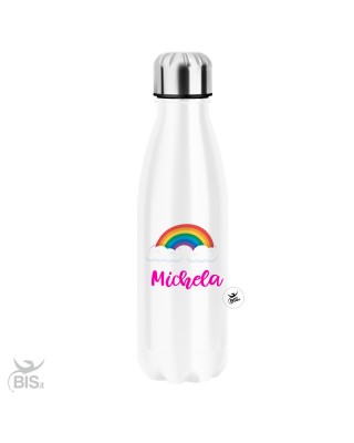 Borraccia termica thermos 420ml Arcobaleno PERSONALIZZATA CON NOME back  school