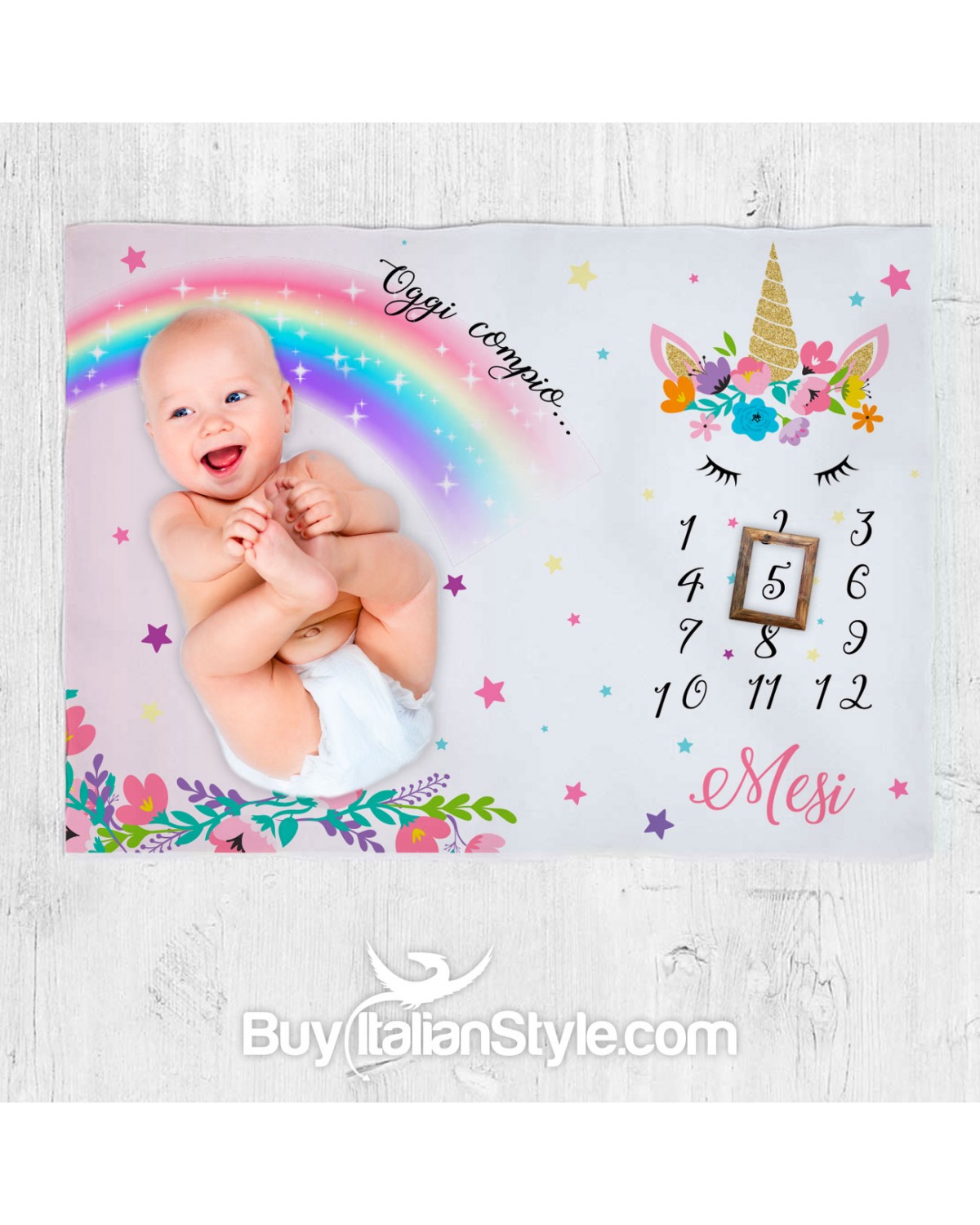 per neonati da 0 a 6 mesi Copertina per neonato con unicorno 