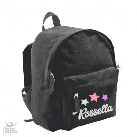 Zaino trandy Unicorno con nome e stelline in glitter