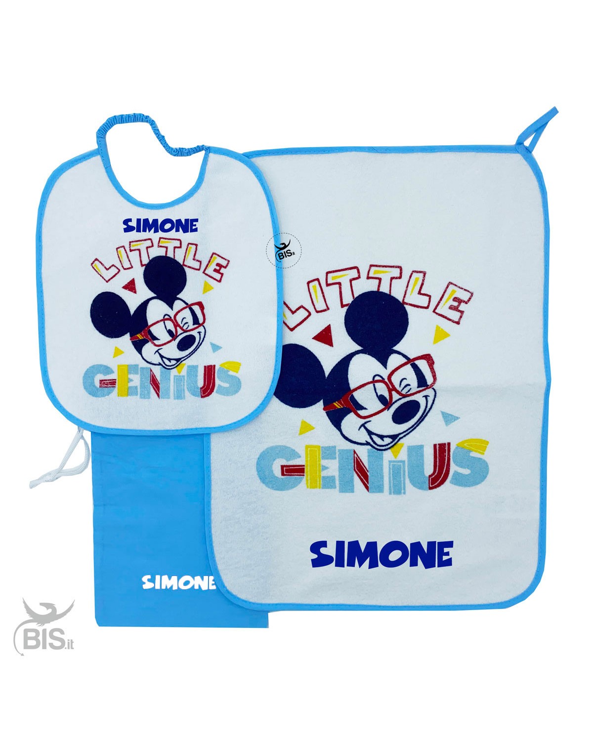 Kit Asilo plastificato "Topolino" da personalizzare con nome