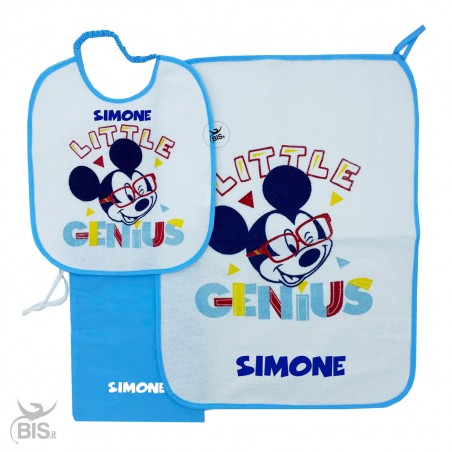 Kit Asilo plastificato "Topolino" da personalizzare con nome