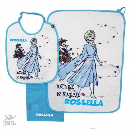 Kit Asilo plastificato "Frozen" da personalizzare con nome