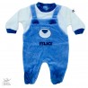 Newborn Chenille jumpsuit, with dedication "Hi Dad!"
