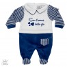 Newborn Chenille jumpsuit, with dedication "Hi Dad!"
