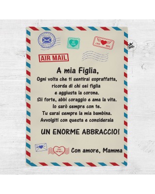 Plaid "A mia figlia/o"