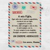 Plaid grafica lettera antica con dedica "a mia figlio o figlia"