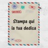 Plaid grafica lettera antica con dedica personalizzabile