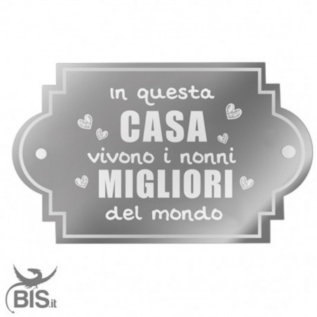 Appendino fuoriporta in plexi "In questa casa vivono i nonni Migliori"