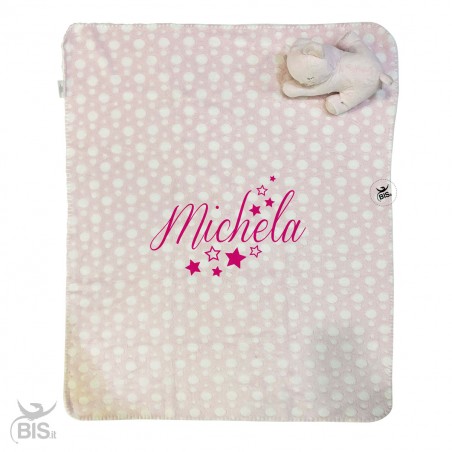 Copertina in pile con peluches orsetto da personalizzare con nome