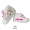 Scarpine da culla con nome e orsetto