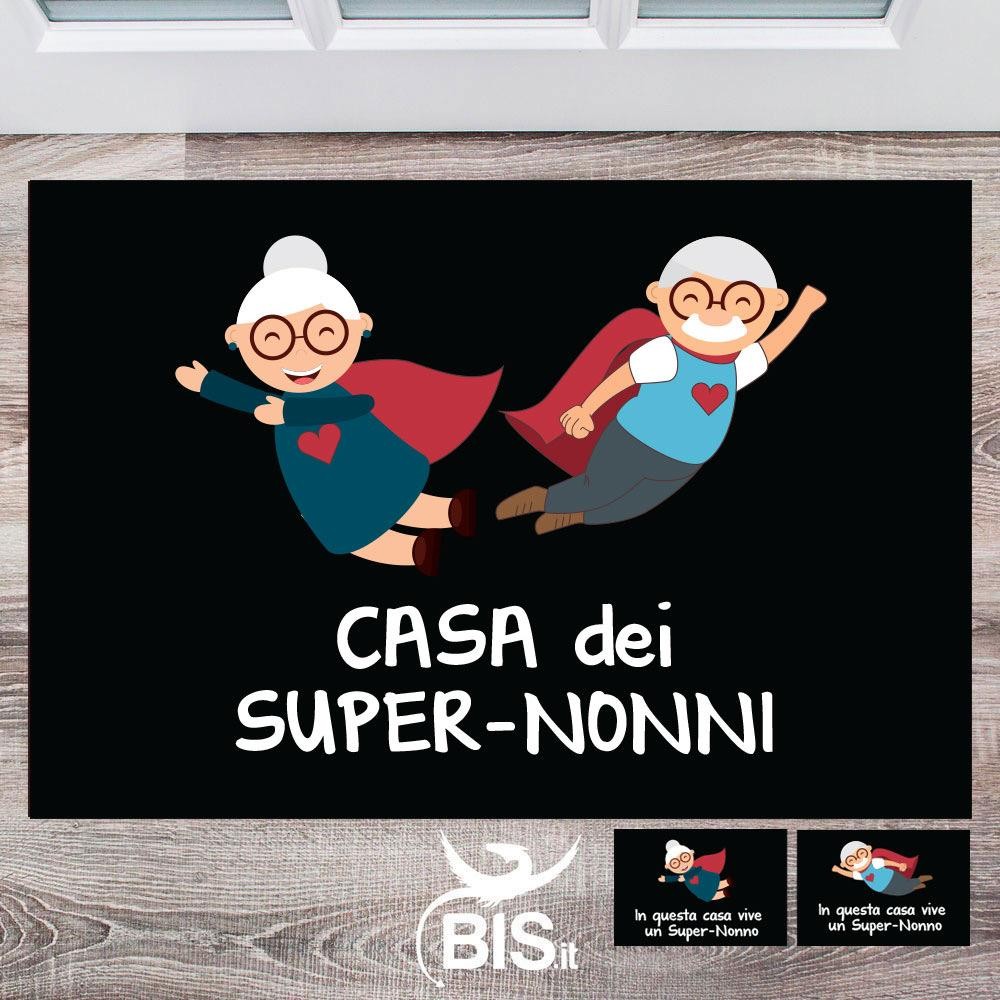 Zerbino/Tappeto con scritta Casa dei super-nonni